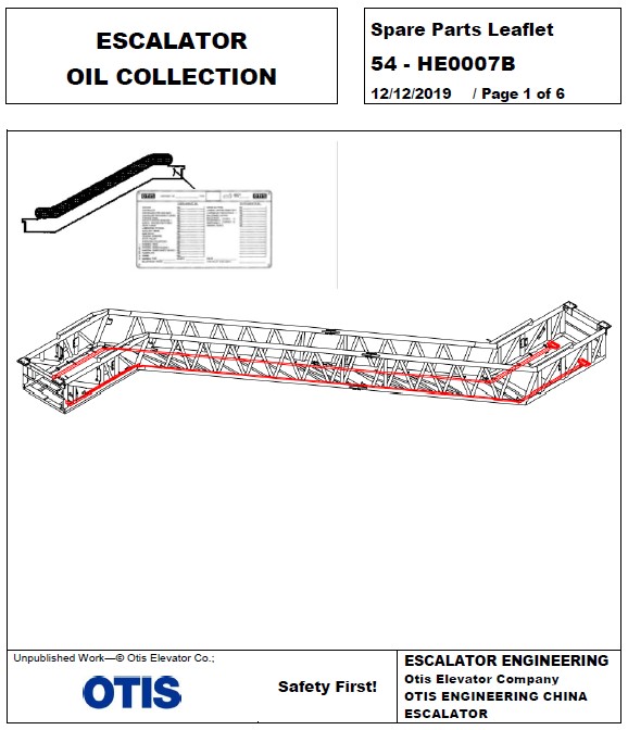 SPL 54-HE0007B ESCALATOR
          OIL COLLECTION