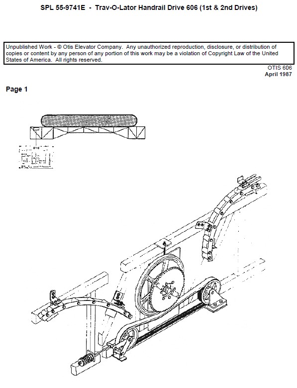 SPL 55-9741E Trav-O-Lator Handrail Drive 606 (1st and 2nd Drives)