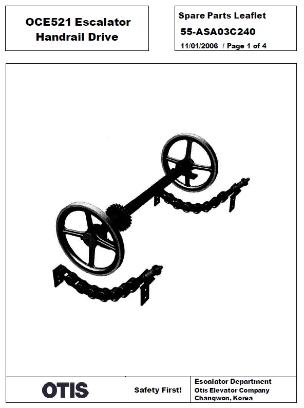 SPL 55-ASA03C240 OCE521 Escalator Handrail Drive