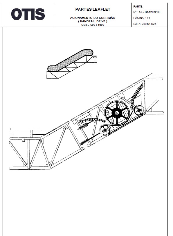 SPL 55-BAA26220G Handrail Drive UBSL 600/1000