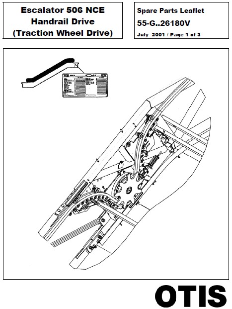 SPL 55-GAA26180V Escalator 506 NCE Handrail Drive (Traction Wheel Drive)