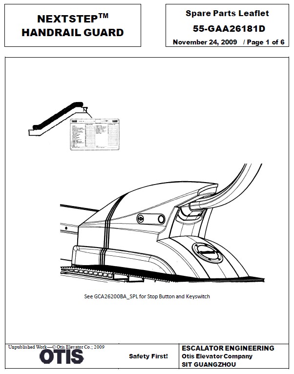 SPL 55-GAA26181D NEXTSTEP Handrail Guard