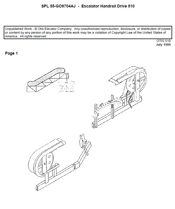 SPL 55-GO9704AJ Escalator Handrail Drive 510