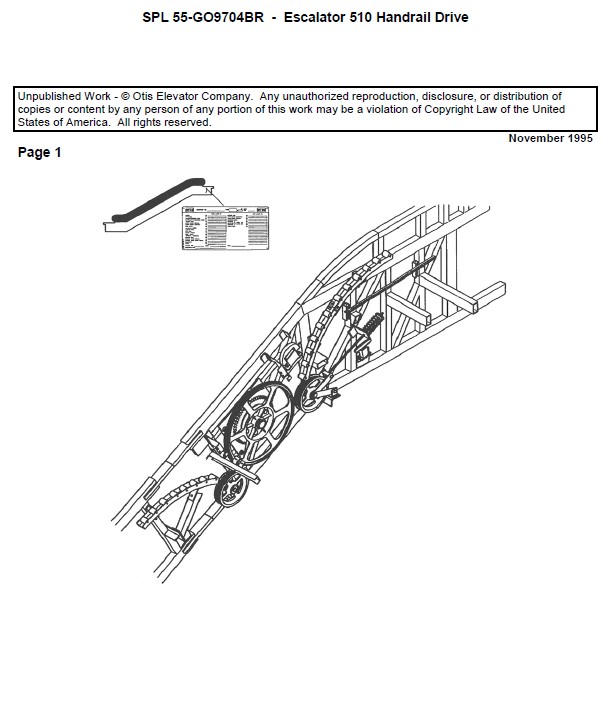 SPL 55-GO9704BR Escalator 510 Handrail Drive