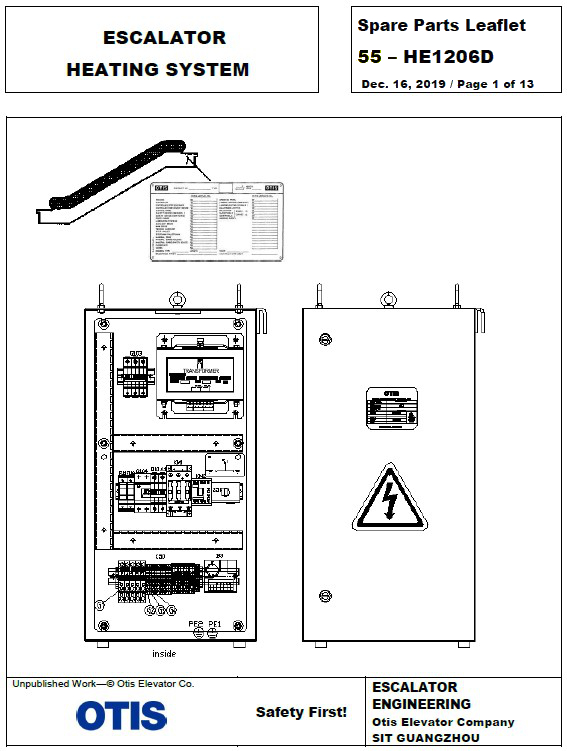 SPL 55-HE1206D Escalator Heating System