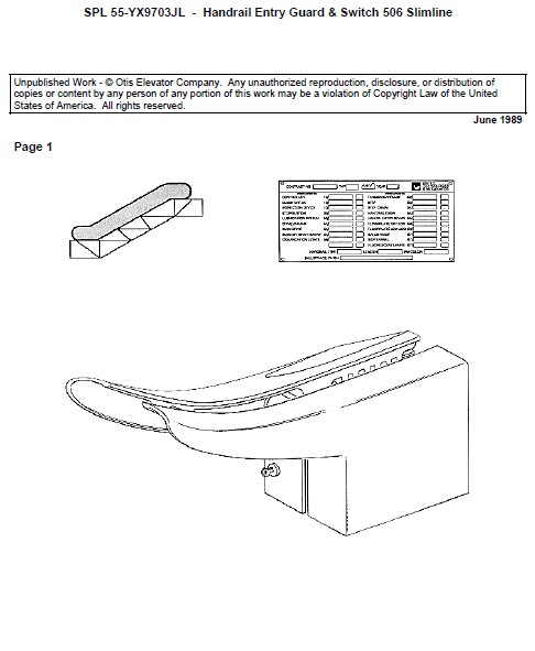 SPL 55-YX9703JL Escalator Handrail Guard 506SL