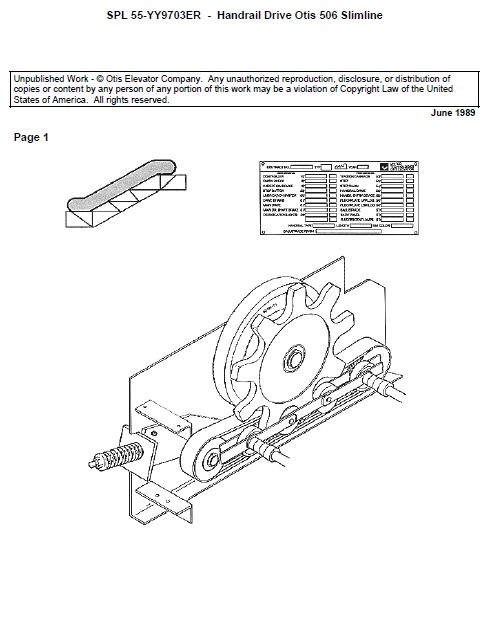 SPL 55-YY9703ER Escalator Handrail Drive 506SL