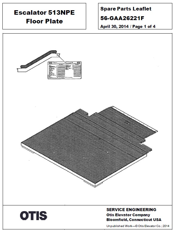 SPL 56-GAA26221F Escalator 513 NPE Floor Plate