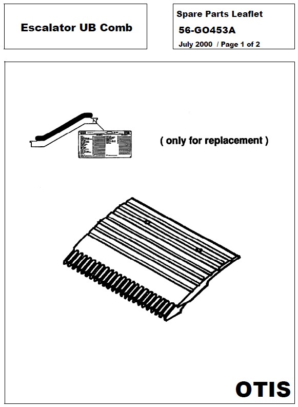 SPL 56-GO453A Escalator UB Comb