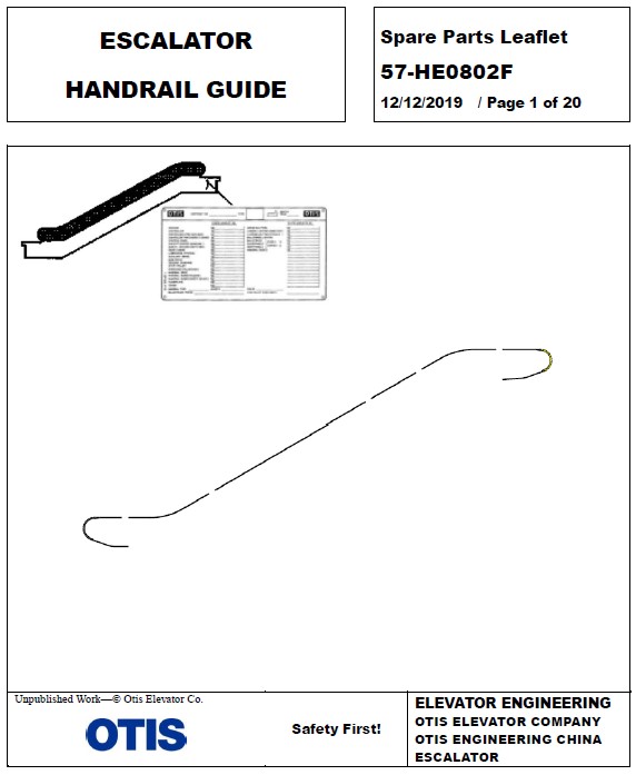 SPL 57-HE0802F Escalator Handrail Guide