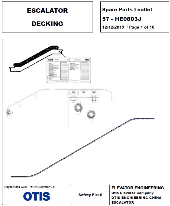 SPL 57-HE0803J Escalator Decking