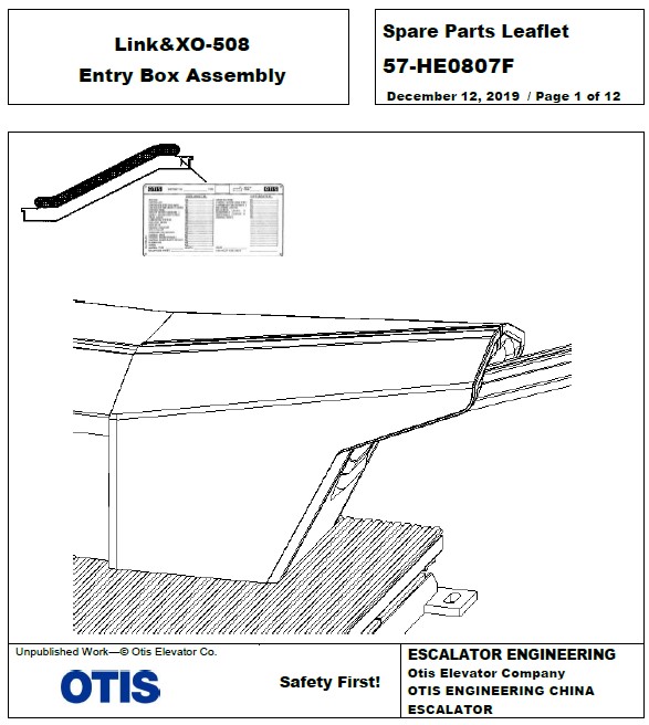 SPL 57-HE0807F Link and XO-508 Entry Box Assembly