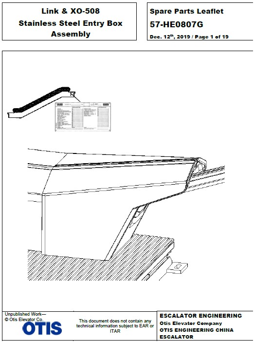 SPL 57-HE0807G Link and XO-508 Entry Box Assembly