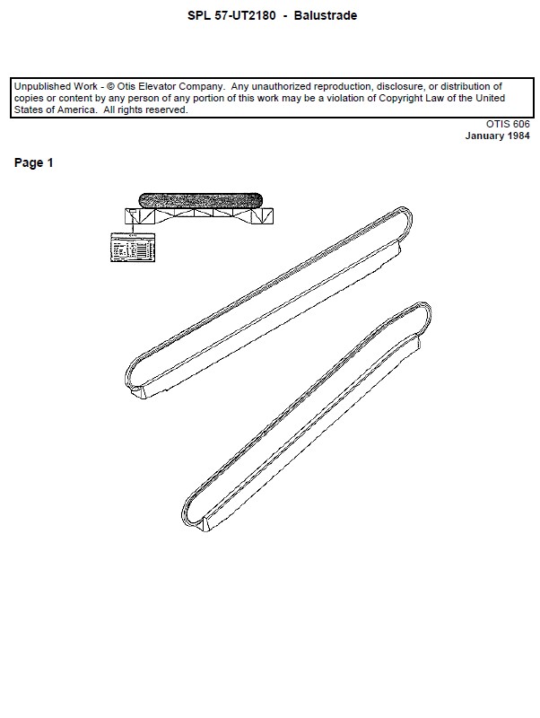 SPL 57-UT2180 Balustrade Otis 606