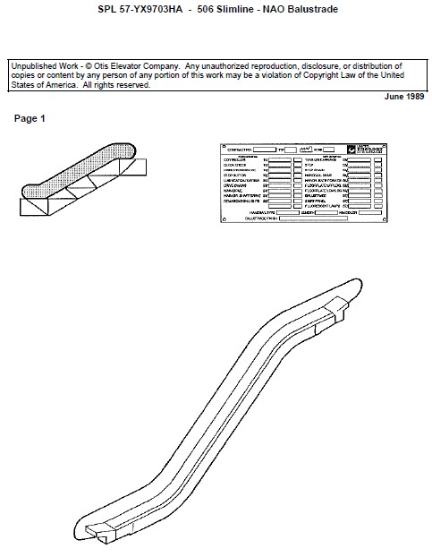 SPL 57-YX9703HA Escalator Balustrade  506SL