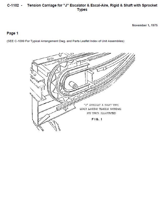 SPL C-1102 Escalator J Tension Carriage