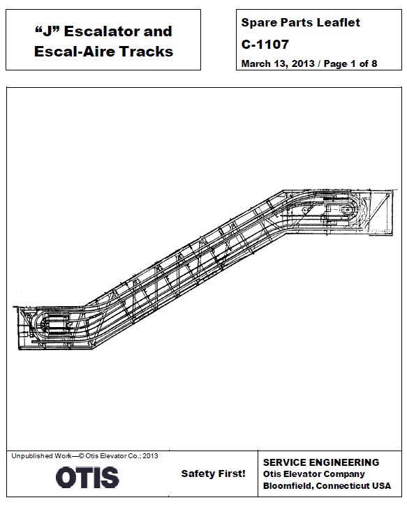 SPL C-1107 J Escalator and Escal-Aire Tracks