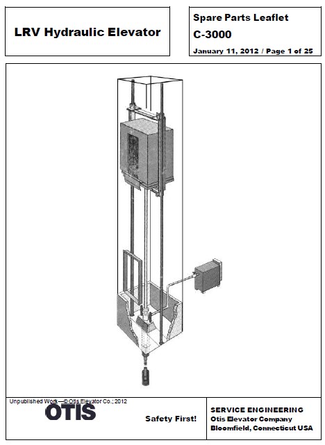 SPL C-3000 LRV Hydraulic Elevator