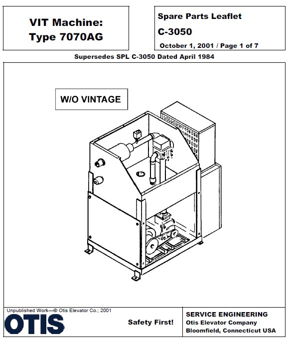 SPL C-3050 VIT Machine: Type 7070AG